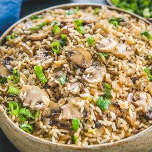 Veg Spinach and Mushroom fried rice