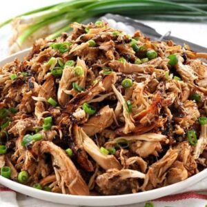 Chinese roasted pulled chicken dry